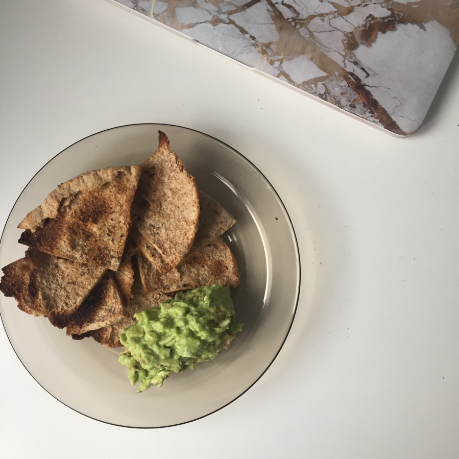 Living the Seasoned Life Part 2: Cheesy Guacamole with Homemade Pita Chips